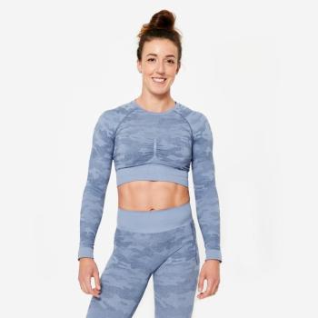Női fitnesz hosszú ujjú crop top - 900-as Domyos kép