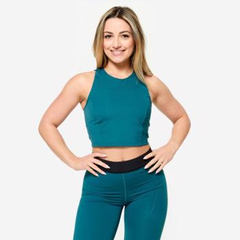Női fitnesz ujjatlan crop top Domyos kép