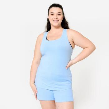 Női fitnesz ujjatlan póló, slim, kerek nyakú Domyos kép