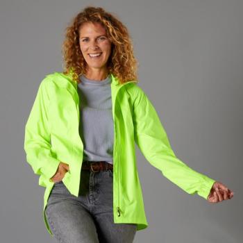 Női láthatósági kerékpáros esőkabát 120-as, EPI hitelesített, fluo sárga Btwin kép