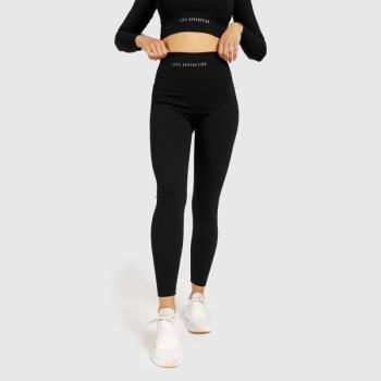 Női magasderekú leggings Iron Aesthetics Rib, fekete kép