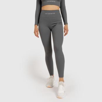 Női magasderekú leggings Iron Aesthetics Rib, szürke kép