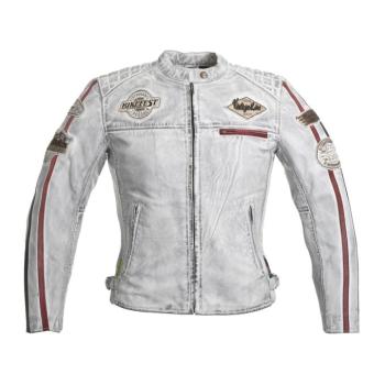 Női motoros bőrkabát W-TEC Sheawen Lady White  fehér  3XL kép