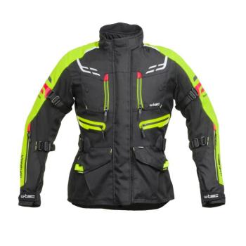 Női motoros kabát W-TEC Ventura Lady  fekete-fluor sárga  3XL kép