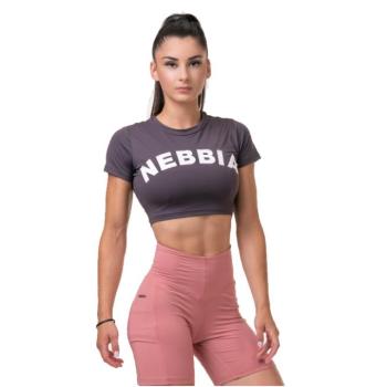 Női rövid ujjú crop top Nebbia Sporty Hero 584  Marron  XS kép