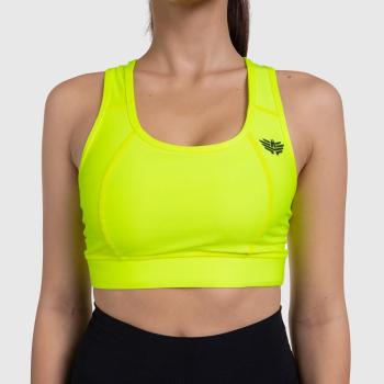 Női sportmelltartó - Iron Aesthetics, NEON YELLOW kép