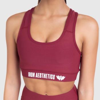 Női sportmelltartó STUFFED - Iron Aesthetics, bordó kép