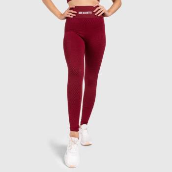 Női texturált leggings Iron Aesthetics, bordó kép