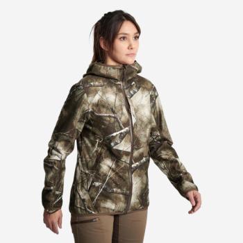 Női vadász kabát, vízhatlan, nem kelt zajt - 500 Camo BR2 Solognac kép