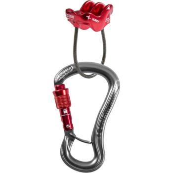 OCÚN BELAY SET CONDOR SCREW / HURRY Karabiner biztosítóeszközzel, piros, méret kép