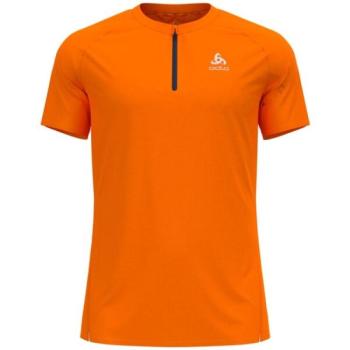 Odlo AXALP TRAIL T-SHIRT CREW NECK S/S 1/2 ZIP Férfi póló, narancssárga, méret kép