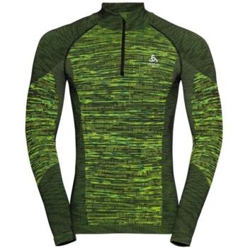 Odlo BL TOP HALF ZIP BLACKCOMB ECO Férfi funkcionális felső, zöld, méret kép