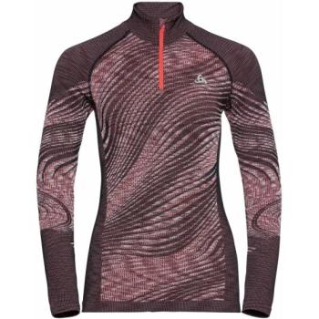 Odlo BL TOP HALF ZIP BLACKCOMB ECO W Női funkcionális felső, lazac, méret kép