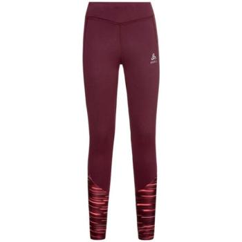 Odlo ESSENTIAL SOFT PRINT Női legging futáshoz, bordó, méret kép