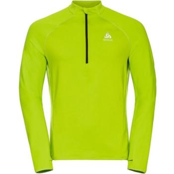 Odlo M ZEROWEIGHT MID LAYER 1/2 ZIP Férfi pulóver futáshoz, fényvisszaverő neon, méret kép