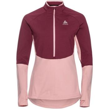 Odlo MIDLAYER 1/2 ZIP SESVENNA SL Női pulóver, rózsaszín, méret kép