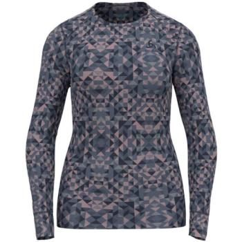 Odlo W BL TOP ACTIVEWARM ECO GRAPHIC Női funkcionális felső, sötétszürke, méret kép