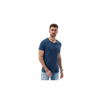 OMBRE-T-shirt SS-S1369-V13-DARK BLUE Kék L kép