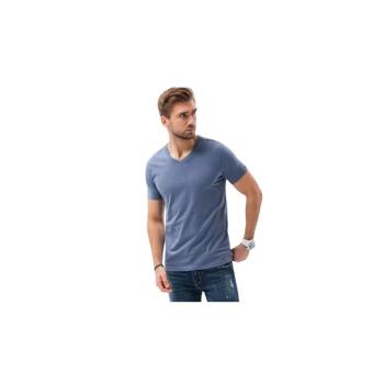 OMBRE-T-shirt SS-S1369-V18-BLUE/MELANGE Kék S kép