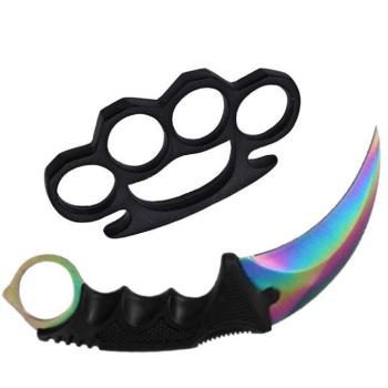 Önvédelmi dobozkészlet és Rainbow karambit kés, 18,5 cm IdeallSto... kép