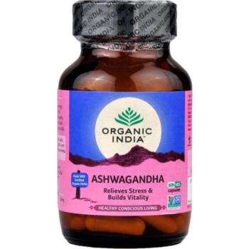 Organic India Ashwagandha kapszula 60 db energia, vitalitás, szex kép