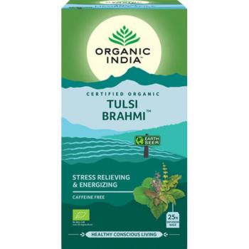 Organic India Tulsi Brahmi adagolt tea stressz, vitalitás 25 tasak (25 x 1,75 g) kép