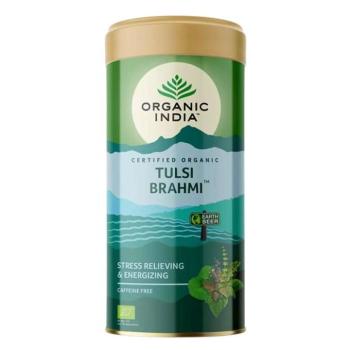 Organic India Tulsi Brahmi Basil tea stressz, vitalitás 100 g kép