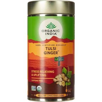 Organic India Tulsi Ginger méreganyagégető és emésztéstelősegítő gyömbértea 100 g kép