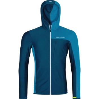 ORTOVOX FLEECE LIGHT GRID HOODED JKT M Férfi cipzáras pulóver, sötétkék, méret kép