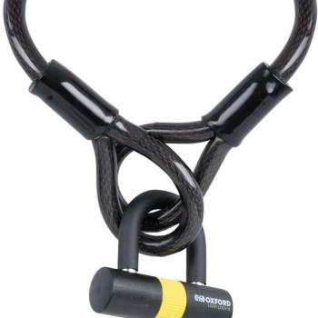 OXFORD LOOP LOCK15 lakat U profilú SHACKLE MINI zárral, (kábel hossza 2 m, kábelátmérő 15 mm) kép