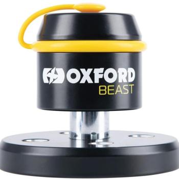 OXFORD zár integrált padlóhorgonnyal BEAST FLOOR LOCK, (fekete/sárga) kép