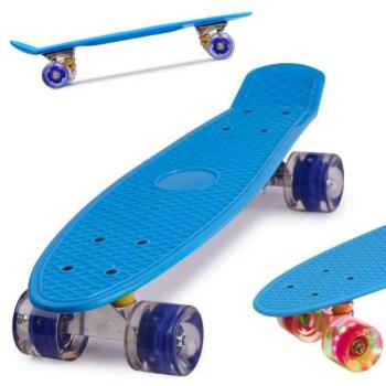 Penny Board Gördeszka Szilikon Kerekekkel, 56 Cm, Led -fény, Vilá... kép