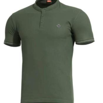 Pentagon Levantes Henley Stripes póló, camo green kép