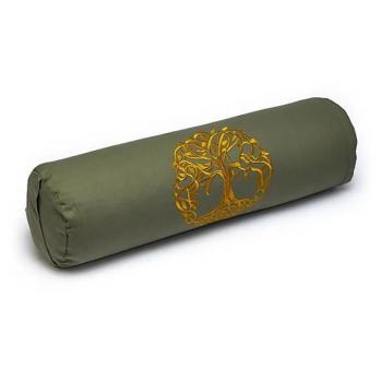 Phoenix Import Yogi & Yogini Bolster jógahenger ECO szimbólummal hajdina 100% bio pamut 60 x 16 cm Szín: Zöld kép