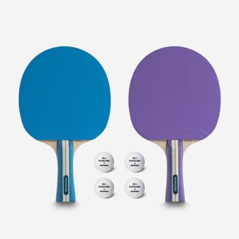 Pingpongütő szett, 2 db ütő + labdák, iskolai/egyesületi használatra - TTR 130 Pongori kép