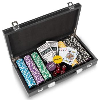 Póker bőrönd Texas Holdem Black Jack lézer zsetonnal kép