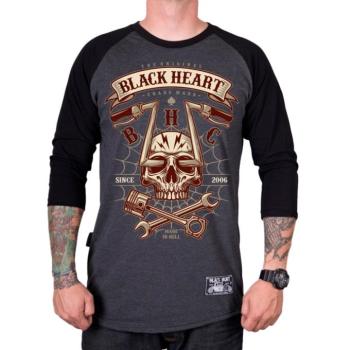 Póló BLACK HEART Chopper Skull RG  szürke  L kép