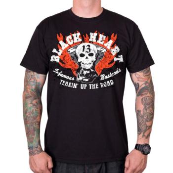 Póló BLACK HEART Flathead Skull  fekete  3XL kép