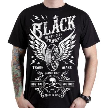 Póló BLACK HEART Moto Wings  fekete  3XL kép