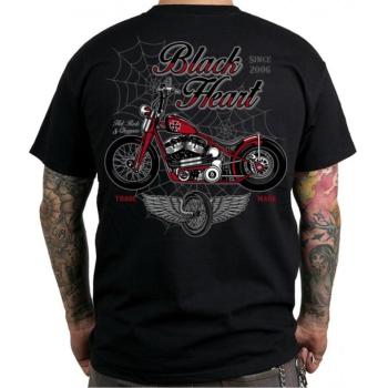 Póló BLACK HEART Red Baron Chopper  fekete  XXL kép