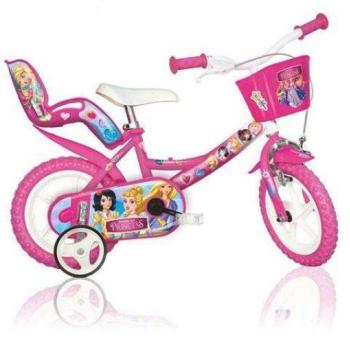 Princess rózsaszín gyerek bicikli 12-es méretben - Dino Bikes kerékpár kép