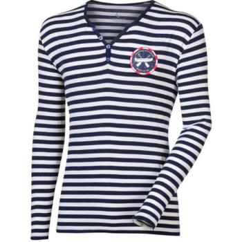 PROGRESS SS MARINER BUTTON NECK L/S Férfi bambusz póló, fekete, méret kép