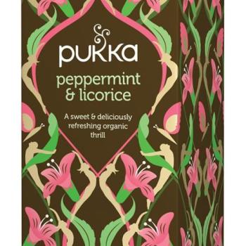 PUKKA Herbs ájurvédikus organikus  gyógynövénykeverék tea- Borsmenta és édesgyökér 20 db teafilter kép