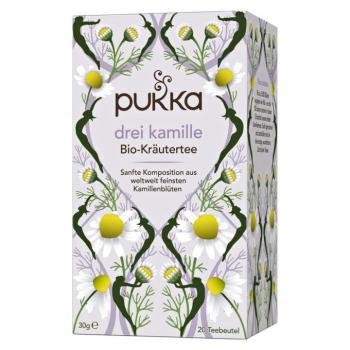 Pukka Herbs PUKKA gyógynövények ájurvédikus bio tea Three Chamomile 20 teafilter kép