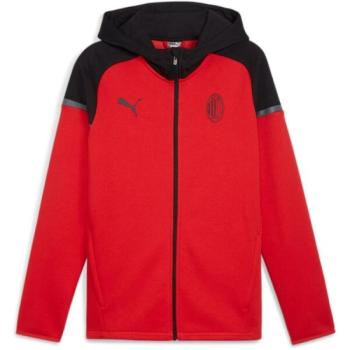 Puma ACM CASUALS HOODED JKT Férfi futballrajongó pulóver, piros, méret kép