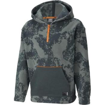 Puma ALPHA HOLIDAY HALF-ZIP PF B Fiú pulóver, sötétzöld, méret kép