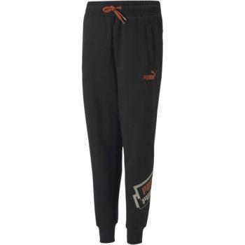 Puma ALPHA HOLIDAY SWEATPANTS FL B Gyerek melegítőnadrág, fekete, méret kép