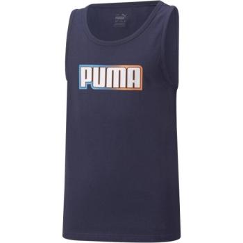 Puma ALPHA SLEEVELESS TEE Gyerek ujjatlan felső, sötétkék, méret kép