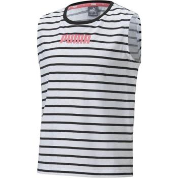 Puma ALPHA STRIPED TANK G Lány ujjatlan felső, fekete, méret kép