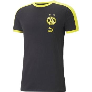 Puma BVB FTBLHERITAGE T7 TEE Férfi póló, fekete, méret kép